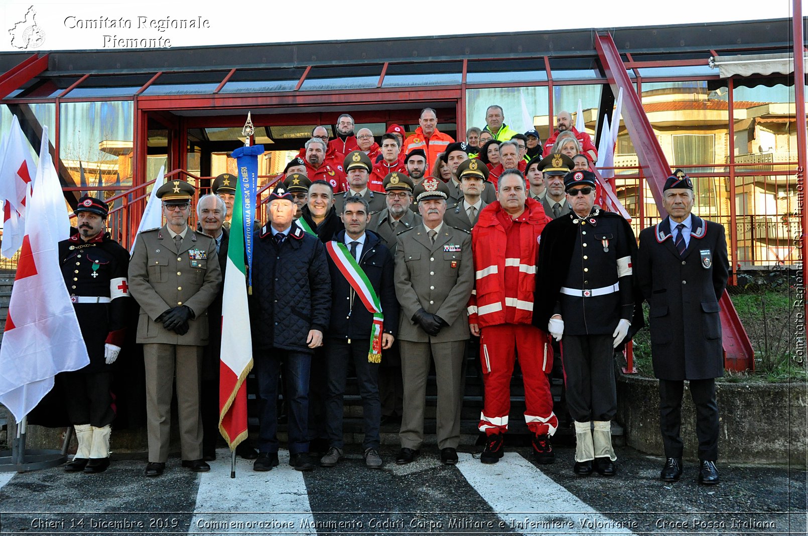 Chieri 14 Dicembre 2019 - Commemorazione Monumento Caduti Corpo Militare e Infermiere Volontarie - Croce Rossa Italiana