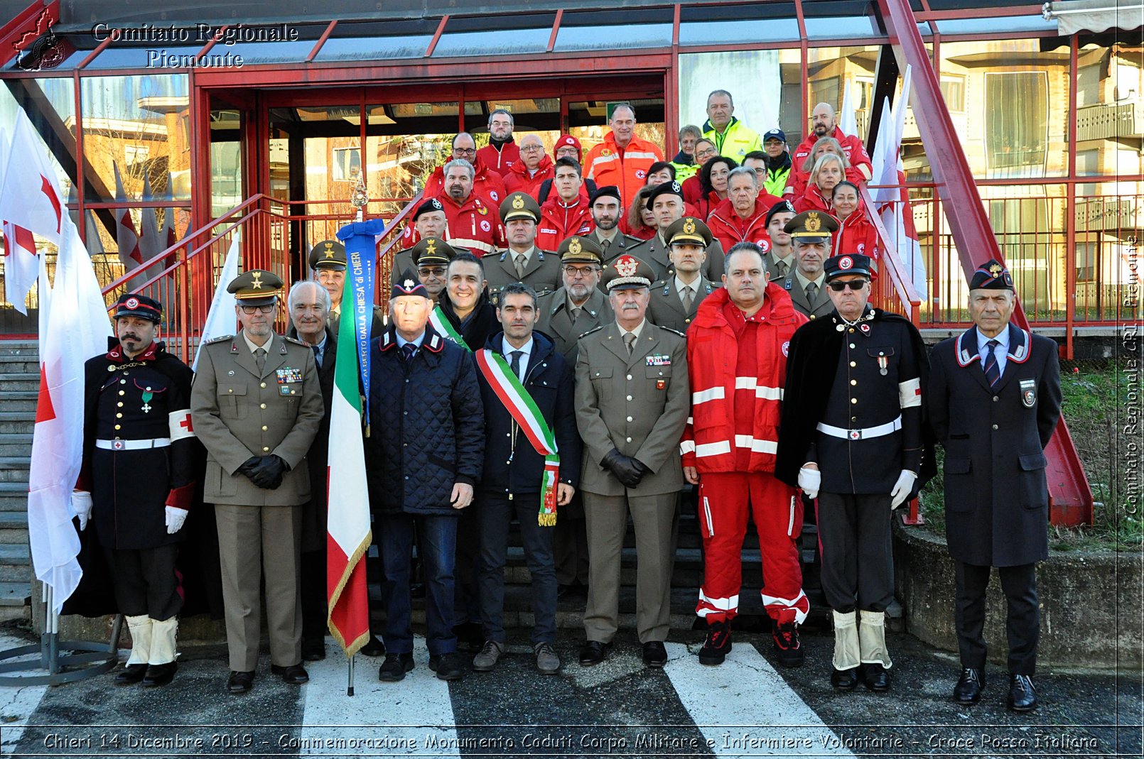 Chieri 14 Dicembre 2019 - Commemorazione Monumento Caduti Corpo Militare e Infermiere Volontarie - Croce Rossa Italiana