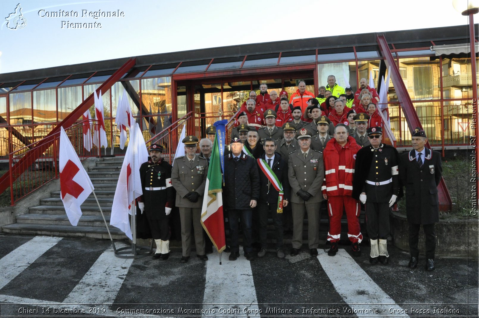 Chieri 14 Dicembre 2019 - Commemorazione Monumento Caduti Corpo Militare e Infermiere Volontarie - Croce Rossa Italiana