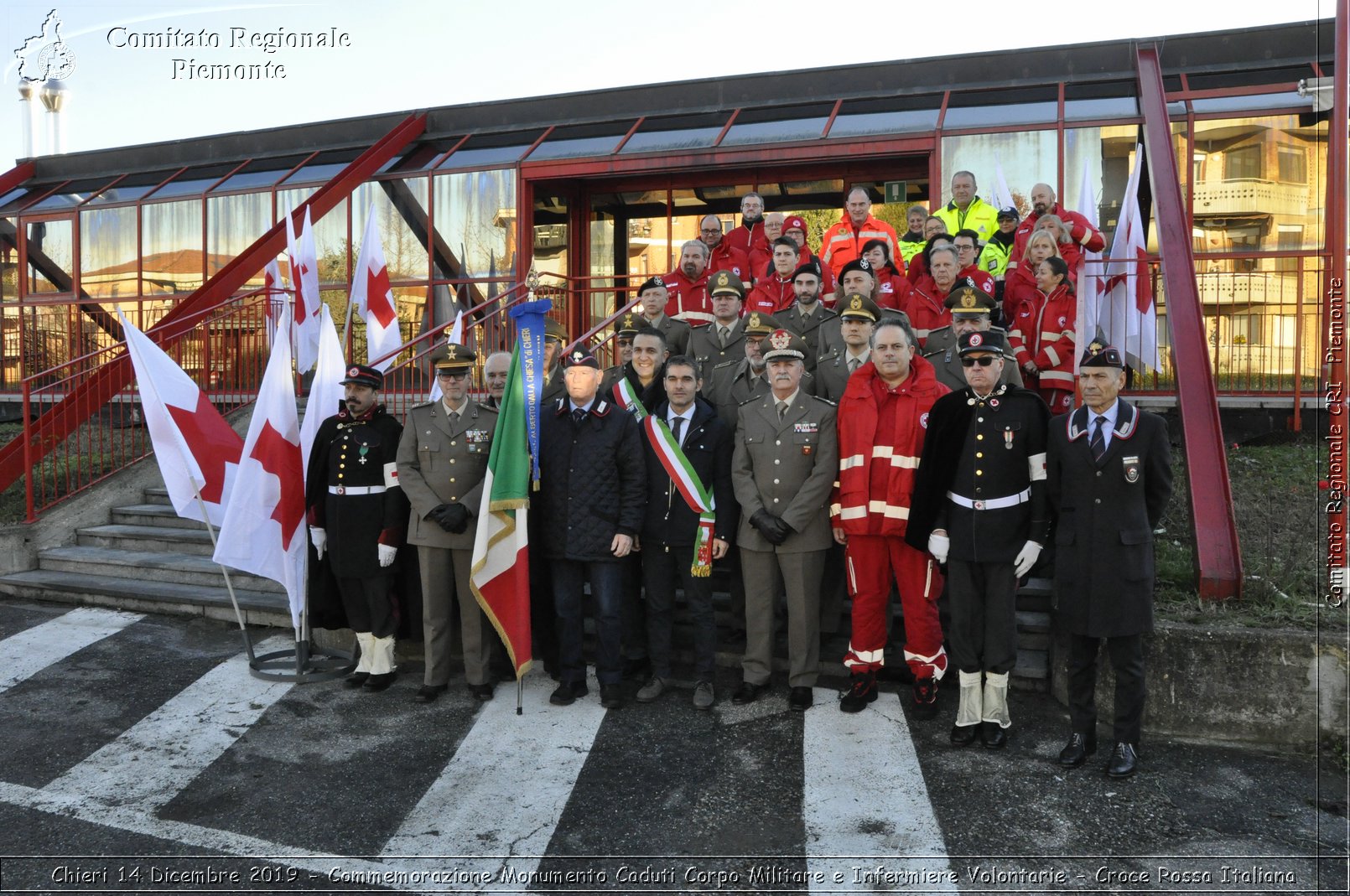 Chieri 14 Dicembre 2019 - Commemorazione Monumento Caduti Corpo Militare e Infermiere Volontarie - Croce Rossa Italiana