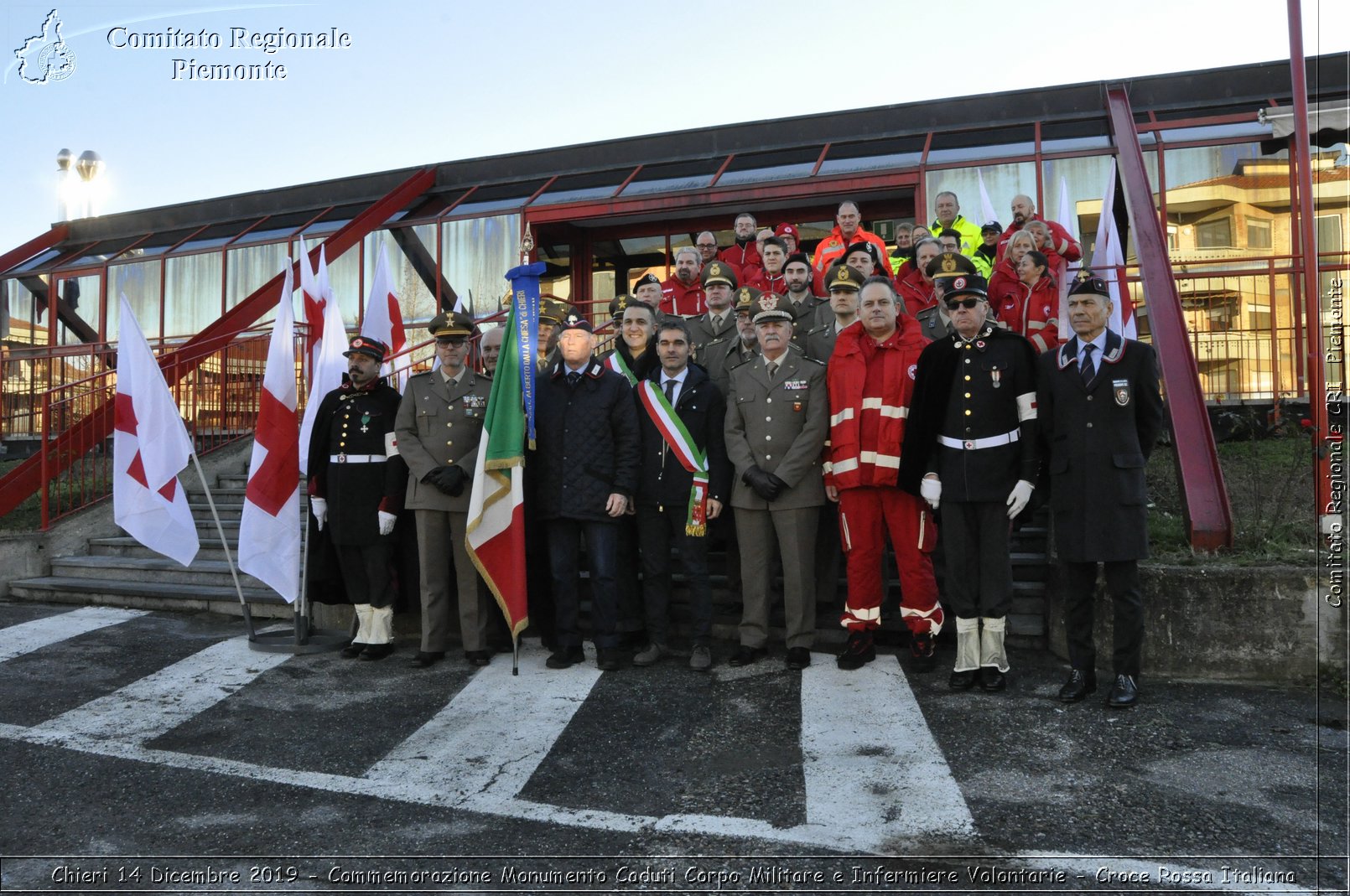 Chieri 14 Dicembre 2019 - Commemorazione Monumento Caduti Corpo Militare e Infermiere Volontarie - Croce Rossa Italiana