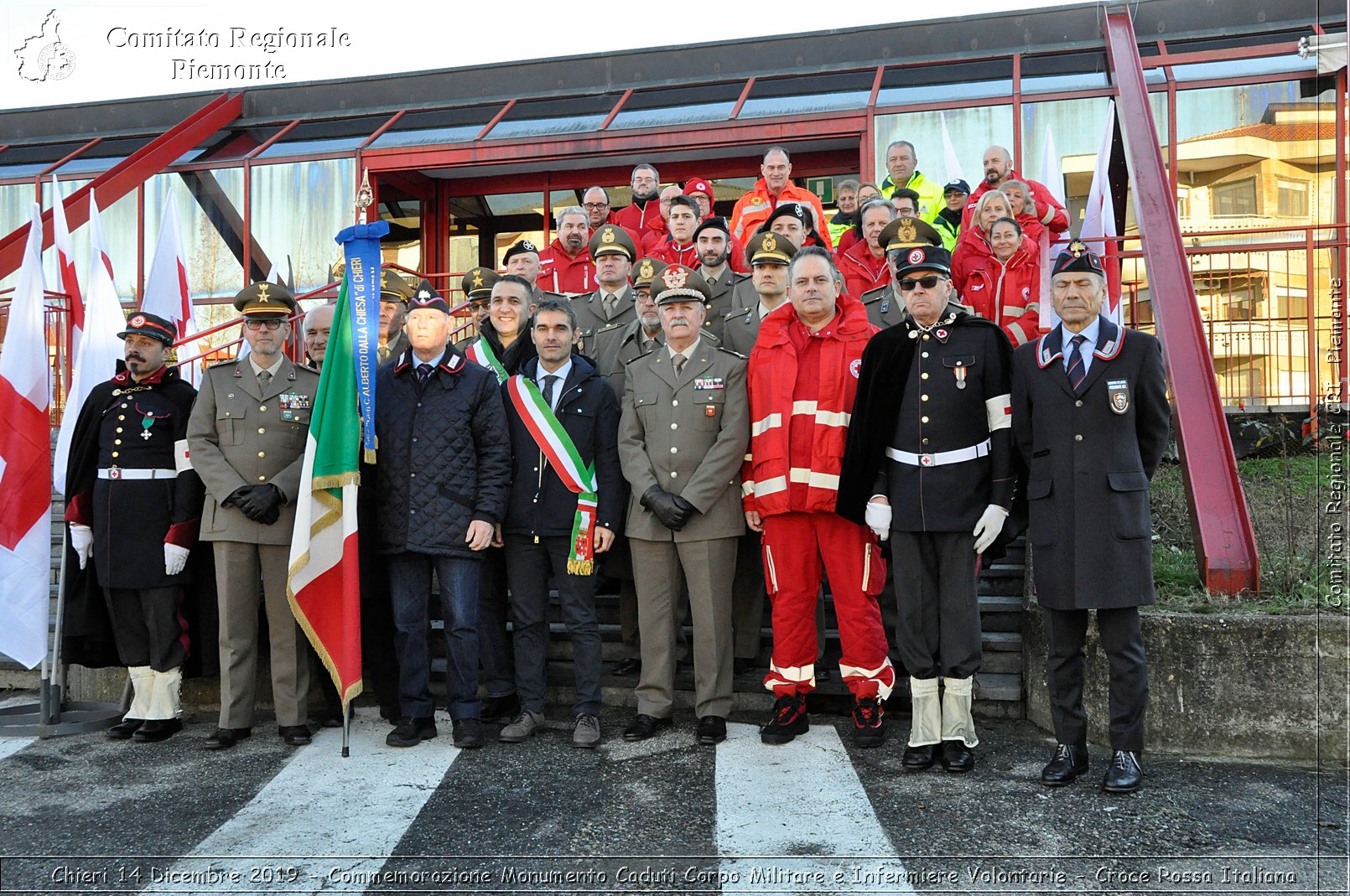 Chieri 14 Dicembre 2019 - Commemorazione Monumento Caduti Corpo Militare e Infermiere Volontarie - Croce Rossa Italiana