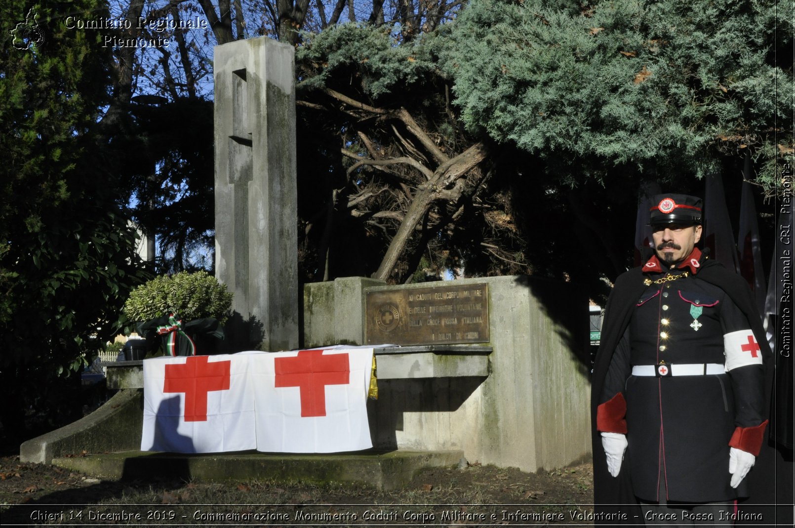 Chieri 14 Dicembre 2019 - Commemorazione Monumento Caduti Corpo Militare e Infermiere Volontarie - Croce Rossa Italiana