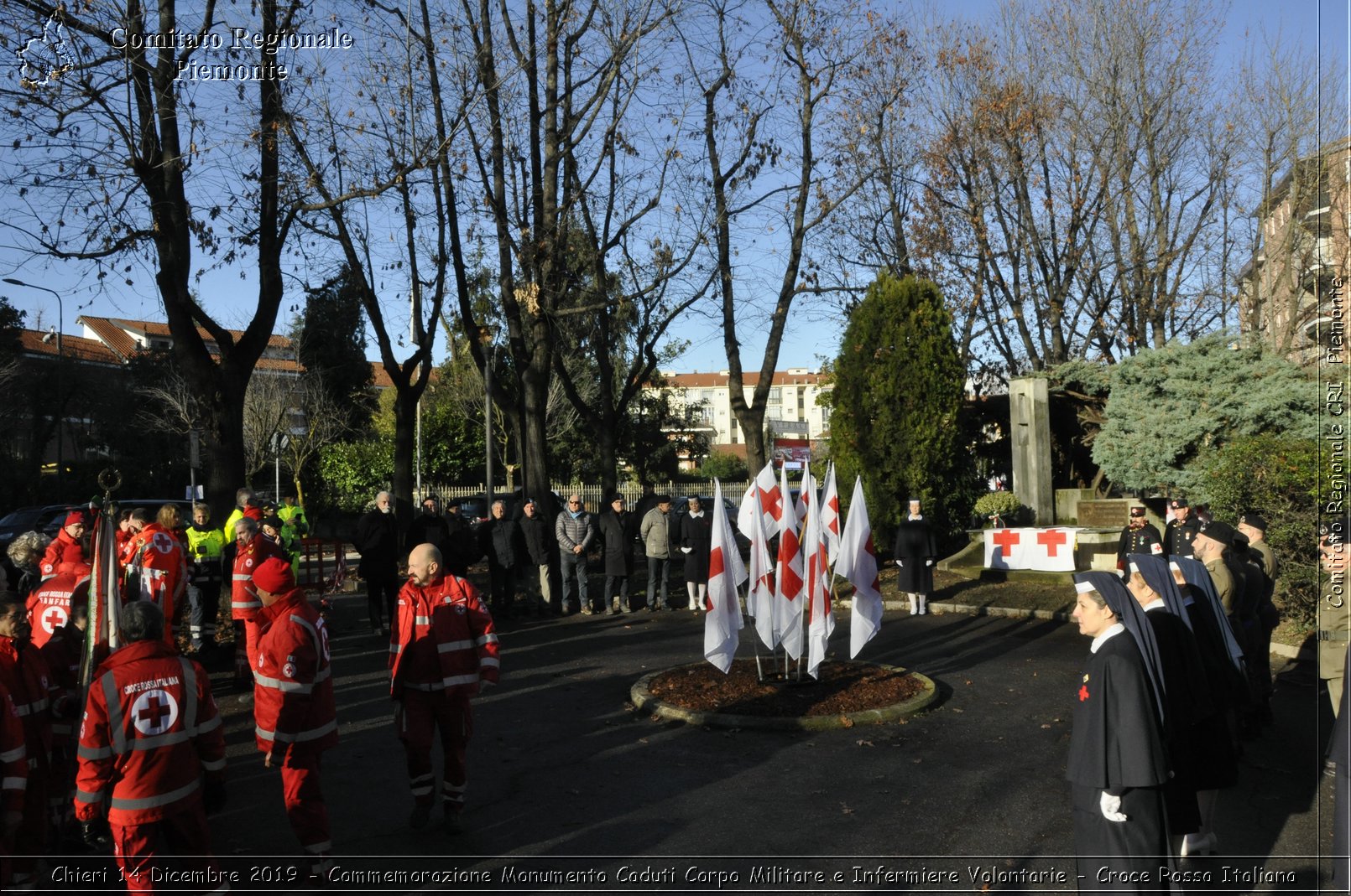 Chieri 14 Dicembre 2019 - Commemorazione Monumento Caduti Corpo Militare e Infermiere Volontarie - Croce Rossa Italiana