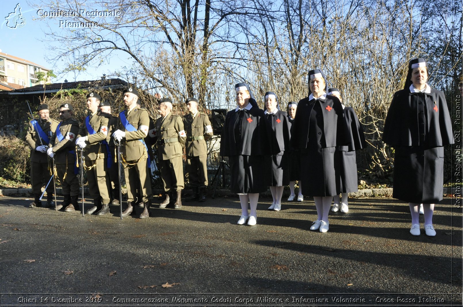 Chieri 14 Dicembre 2019 - Commemorazione Monumento Caduti Corpo Militare e Infermiere Volontarie - Croce Rossa Italiana