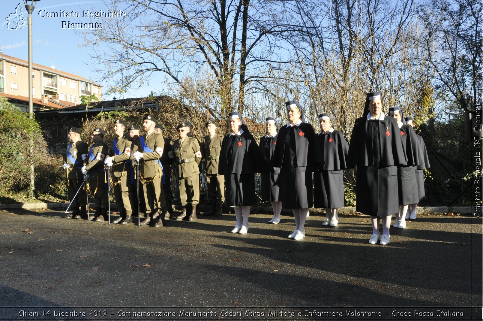 Chieri 14 Dicembre 2019 - Commemorazione Monumento Caduti Corpo Militare e Infermiere Volontarie - Croce Rossa Italiana