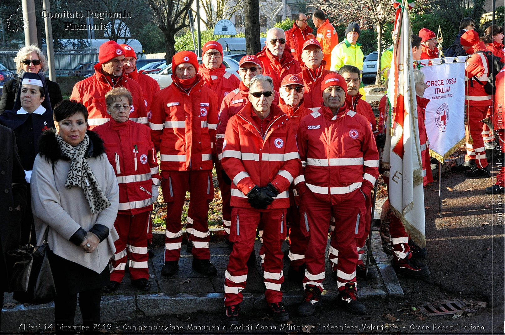 Chieri 14 Dicembre 2019 - Commemorazione Monumento Caduti Corpo Militare e Infermiere Volontarie - Croce Rossa Italiana