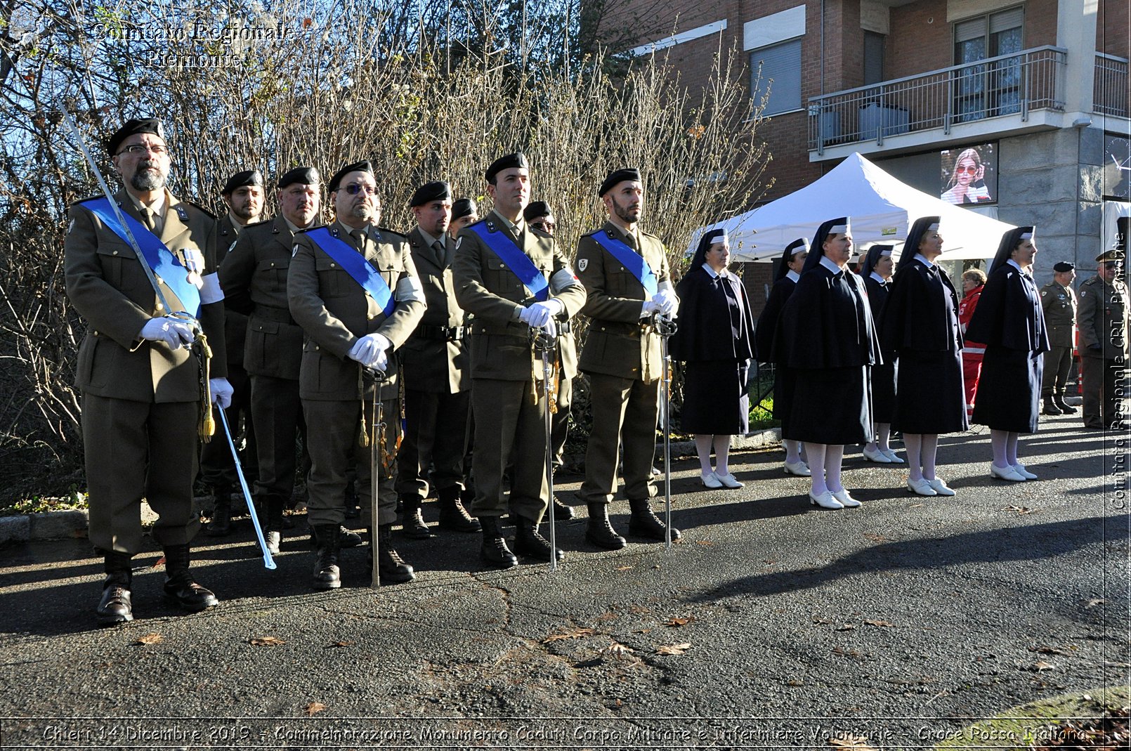 Chieri 14 Dicembre 2019 - Commemorazione Monumento Caduti Corpo Militare e Infermiere Volontarie - Croce Rossa Italiana