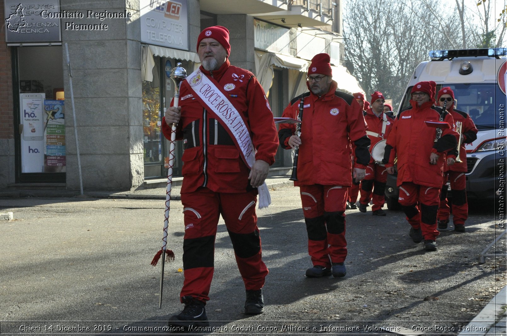 Chieri 14 Dicembre 2019 - Commemorazione Monumento Caduti Corpo Militare e Infermiere Volontarie - Croce Rossa Italiana