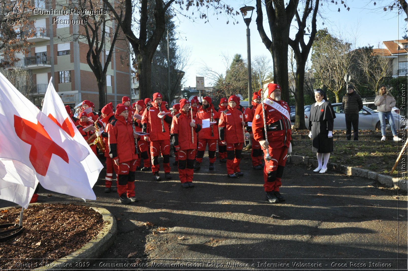 Chieri 14 Dicembre 2019 - Commemorazione Monumento Caduti Corpo Militare e Infermiere Volontarie - Croce Rossa Italiana