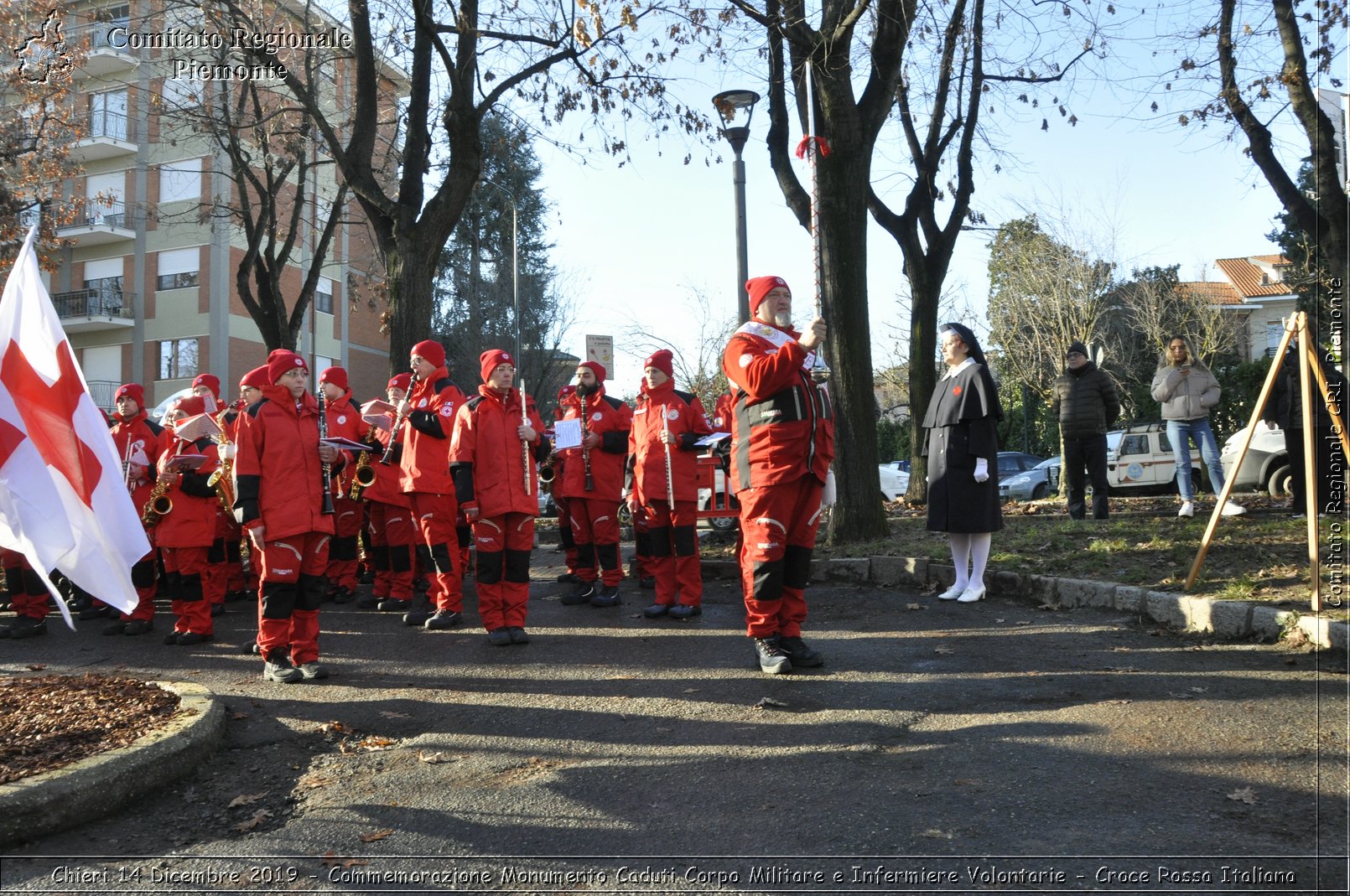 Chieri 14 Dicembre 2019 - Commemorazione Monumento Caduti Corpo Militare e Infermiere Volontarie - Croce Rossa Italiana