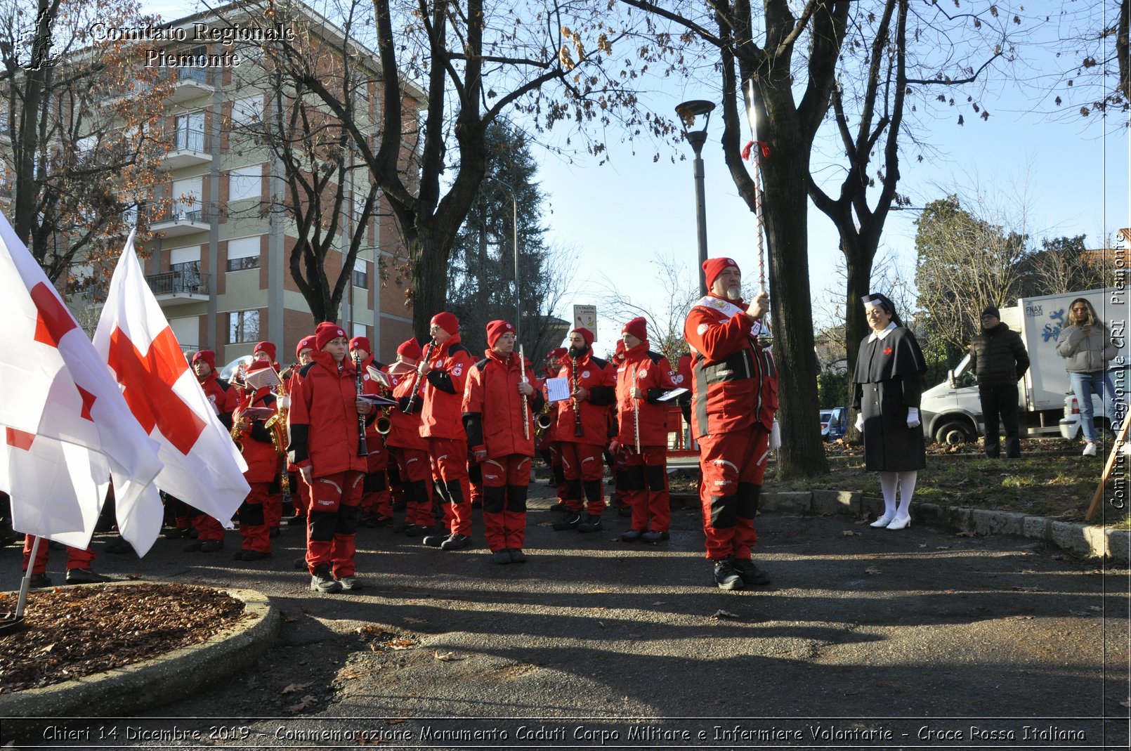 Chieri 14 Dicembre 2019 - Commemorazione Monumento Caduti Corpo Militare e Infermiere Volontarie - Croce Rossa Italiana