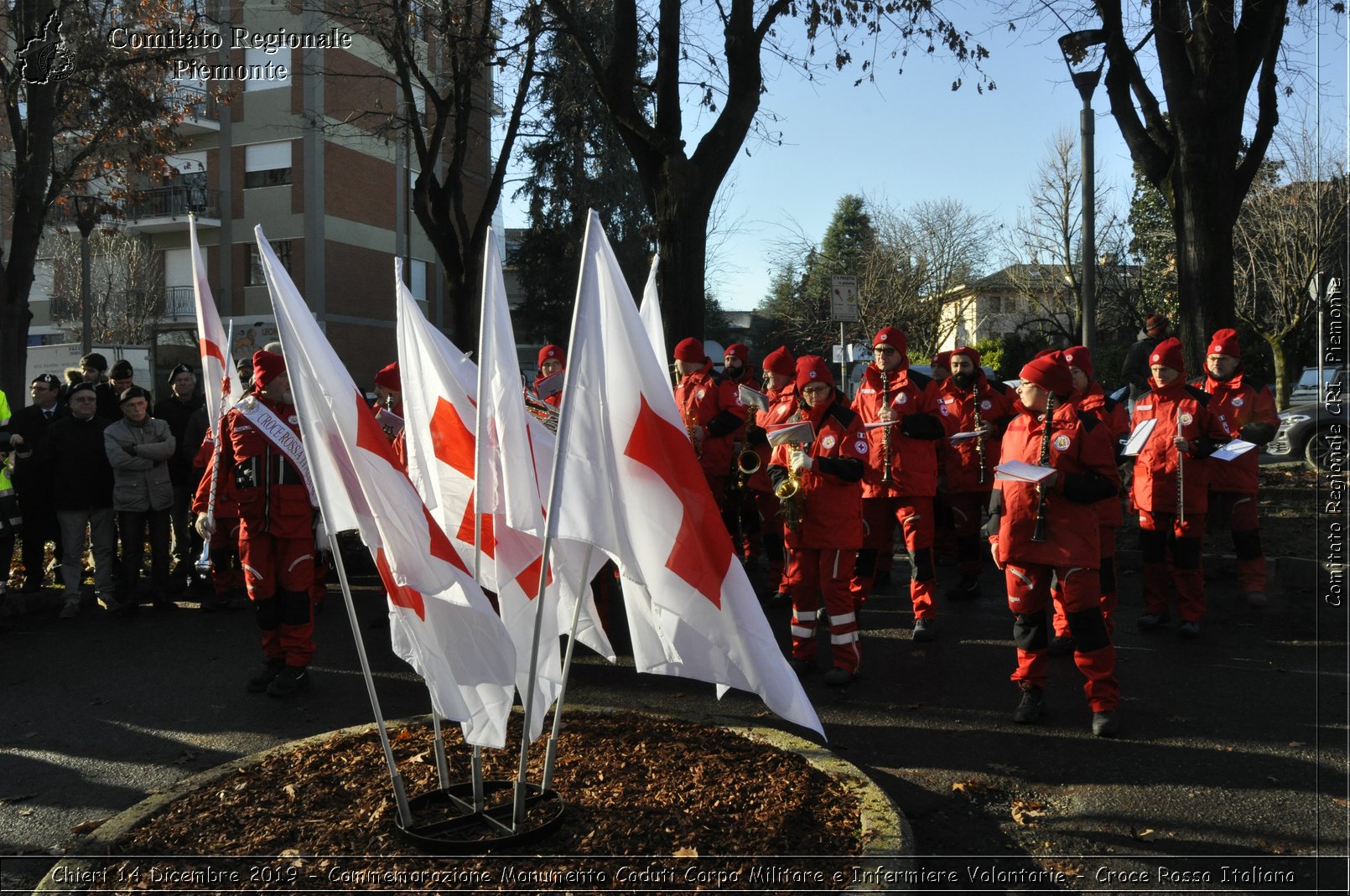 Chieri 14 Dicembre 2019 - Commemorazione Monumento Caduti Corpo Militare e Infermiere Volontarie - Croce Rossa Italiana