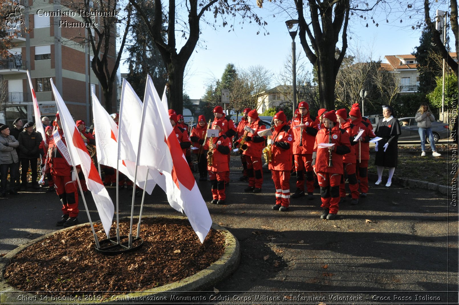 Chieri 14 Dicembre 2019 - Commemorazione Monumento Caduti Corpo Militare e Infermiere Volontarie - Croce Rossa Italiana