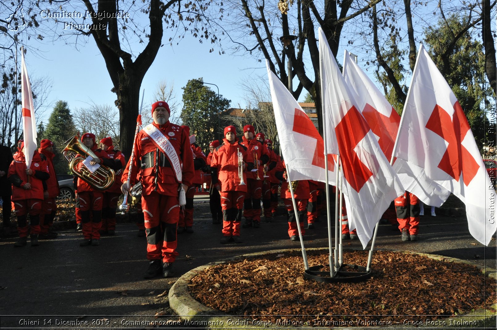 Chieri 14 Dicembre 2019 - Commemorazione Monumento Caduti Corpo Militare e Infermiere Volontarie - Croce Rossa Italiana