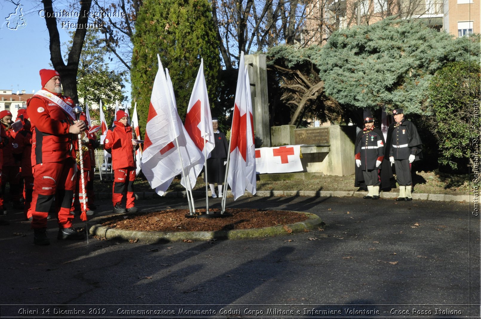 Chieri 14 Dicembre 2019 - Commemorazione Monumento Caduti Corpo Militare e Infermiere Volontarie - Croce Rossa Italiana