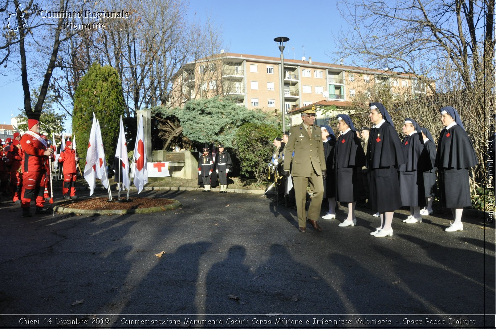 Chieri 14 Dicembre 2019 - Commemorazione Monumento Caduti Corpo Militare e Infermiere Volontarie - Croce Rossa Italiana