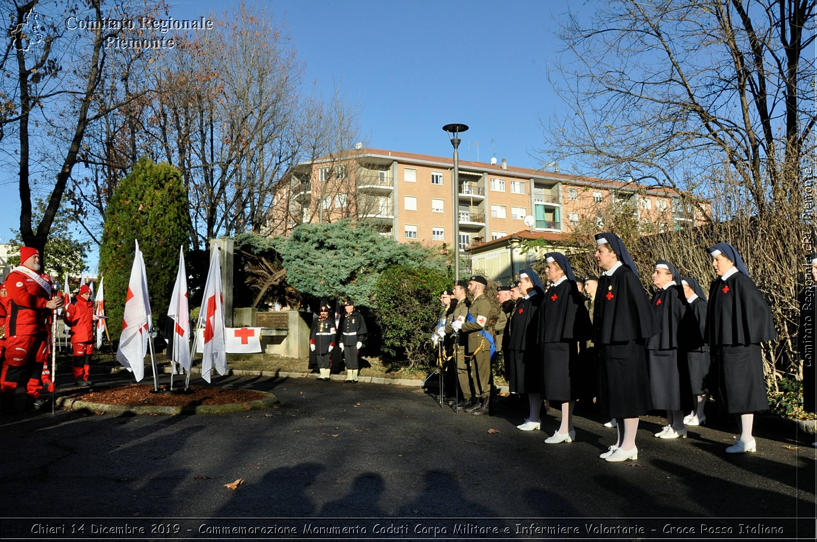 Chieri 14 Dicembre 2019 - Commemorazione Monumento Caduti Corpo Militare e Infermiere Volontarie - Croce Rossa Italiana