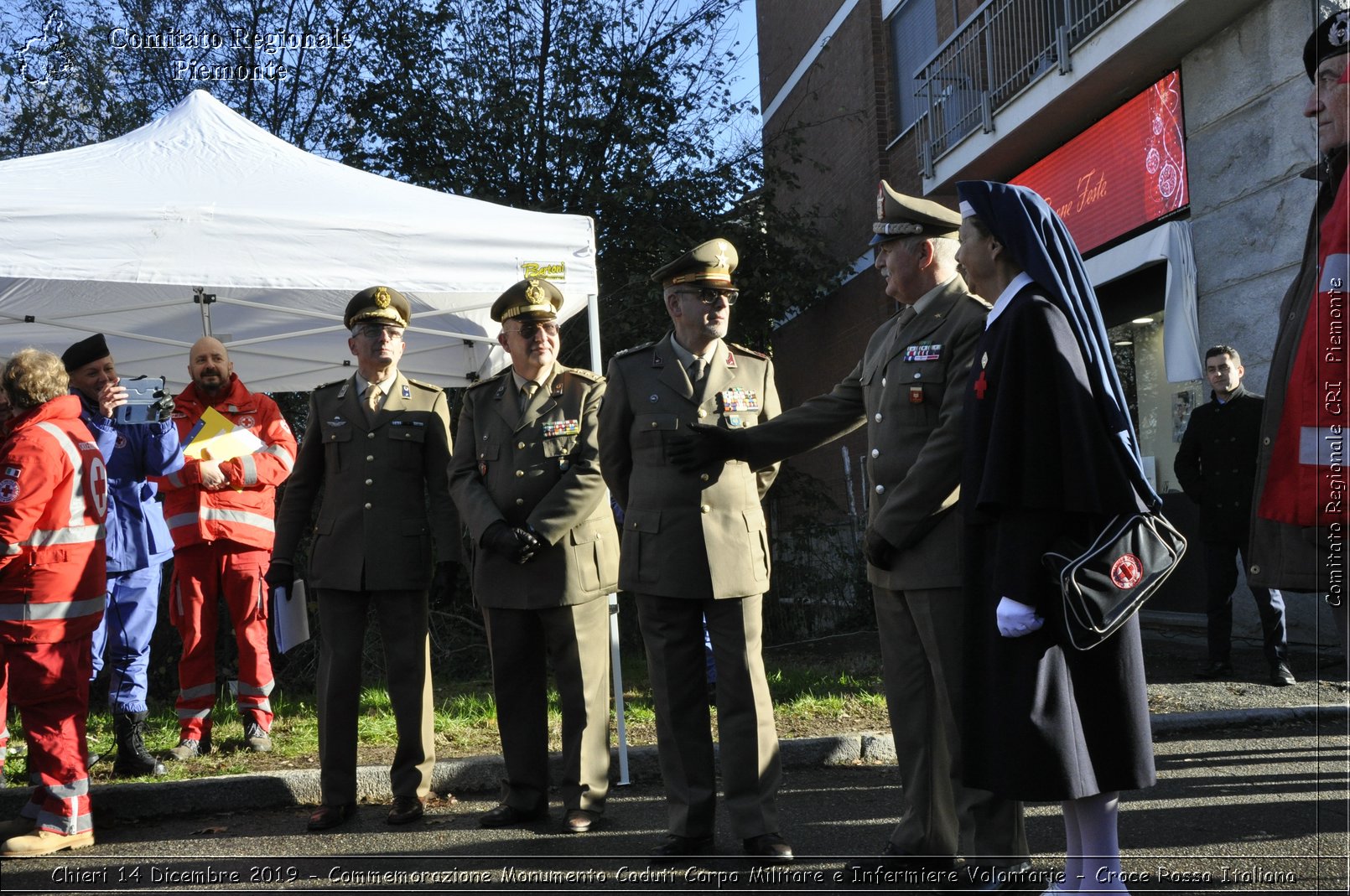 Chieri 14 Dicembre 2019 - Commemorazione Monumento Caduti Corpo Militare e Infermiere Volontarie - Croce Rossa Italiana