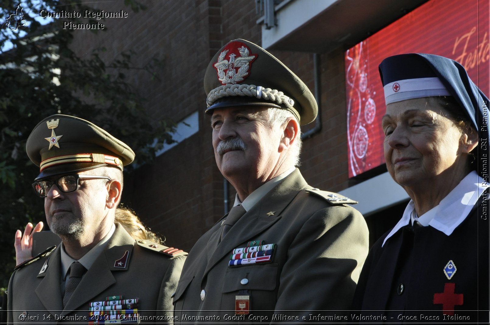 Chieri 14 Dicembre 2019 - Commemorazione Monumento Caduti Corpo Militare e Infermiere Volontarie - Croce Rossa Italiana