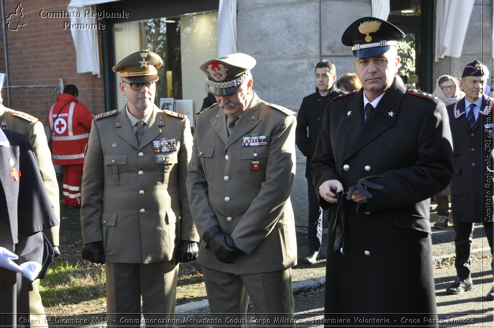 Chieri 14 Dicembre 2019 - Commemorazione Monumento Caduti Corpo Militare e Infermiere Volontarie - Croce Rossa Italiana