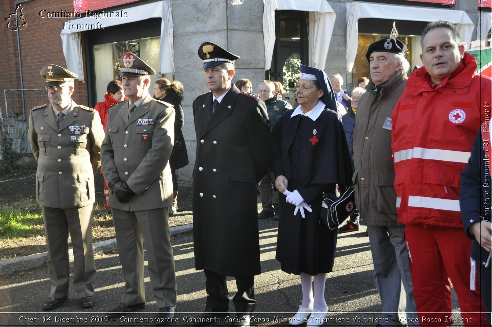 Chieri 14 Dicembre 2019 - Commemorazione Monumento Caduti Corpo Militare e Infermiere Volontarie - Croce Rossa Italiana