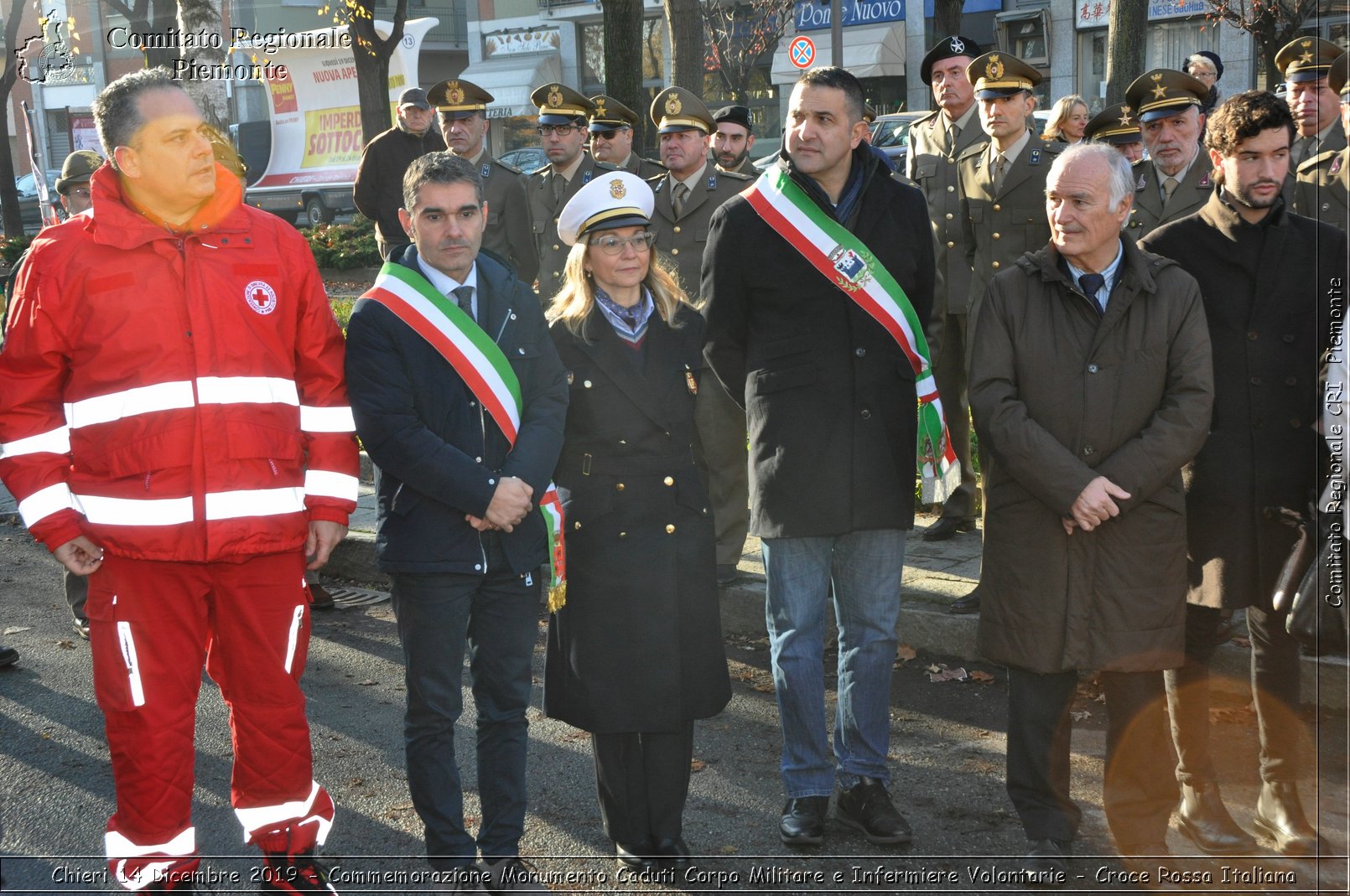 Chieri 14 Dicembre 2019 - Commemorazione Monumento Caduti Corpo Militare e Infermiere Volontarie - Croce Rossa Italiana