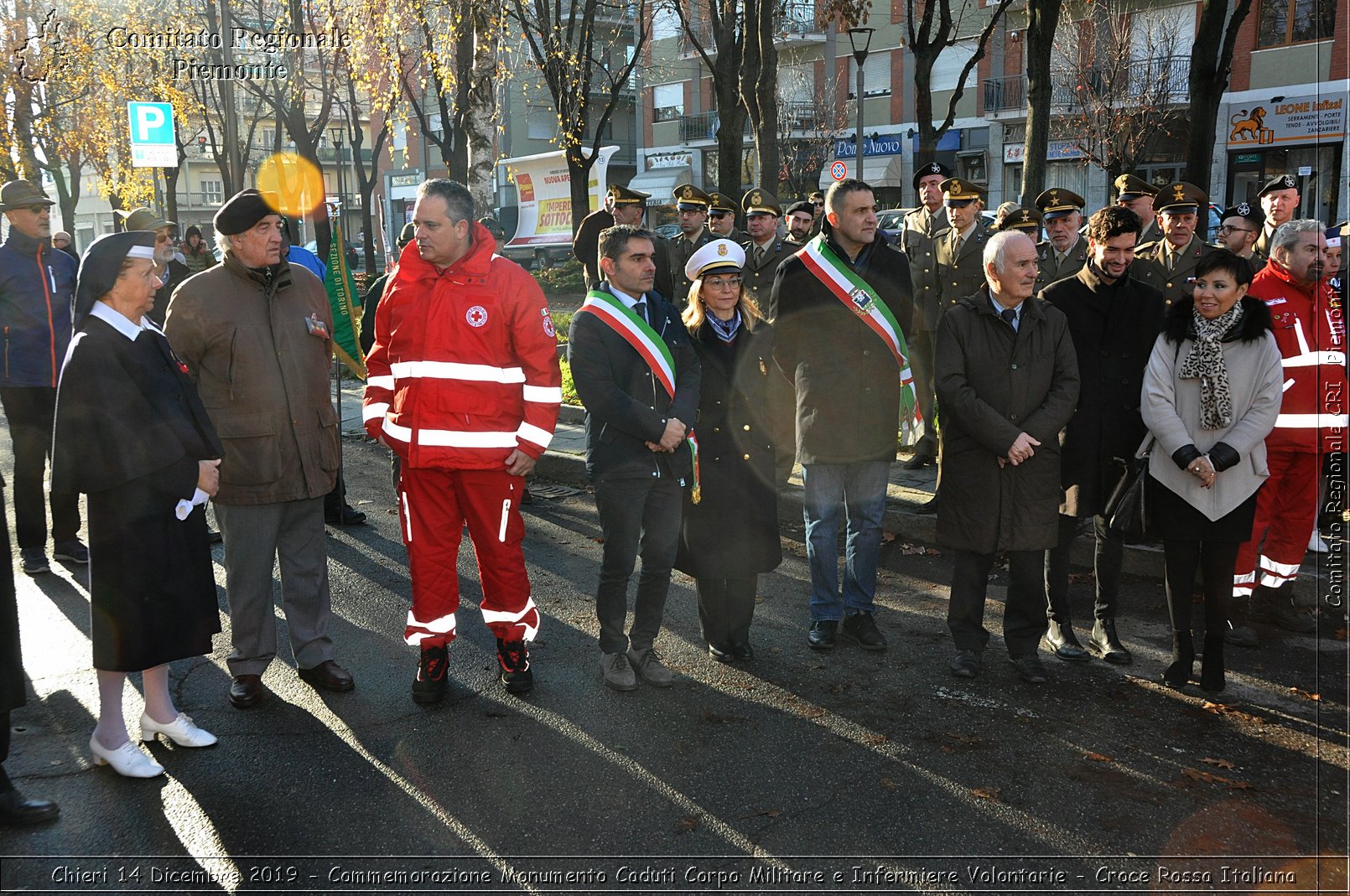 Chieri 14 Dicembre 2019 - Commemorazione Monumento Caduti Corpo Militare e Infermiere Volontarie - Croce Rossa Italiana