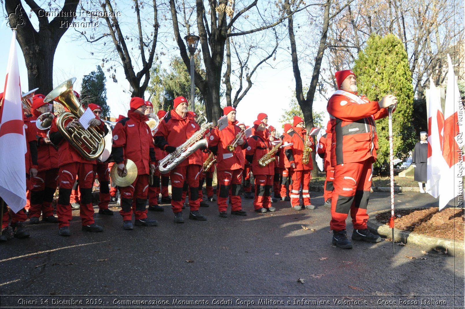 Chieri 14 Dicembre 2019 - Commemorazione Monumento Caduti Corpo Militare e Infermiere Volontarie - Croce Rossa Italiana