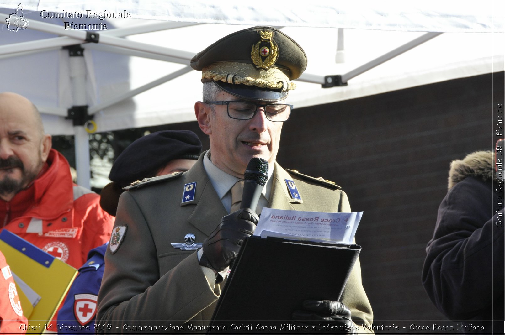 Chieri 14 Dicembre 2019 - Commemorazione Monumento Caduti Corpo Militare e Infermiere Volontarie - Croce Rossa Italiana