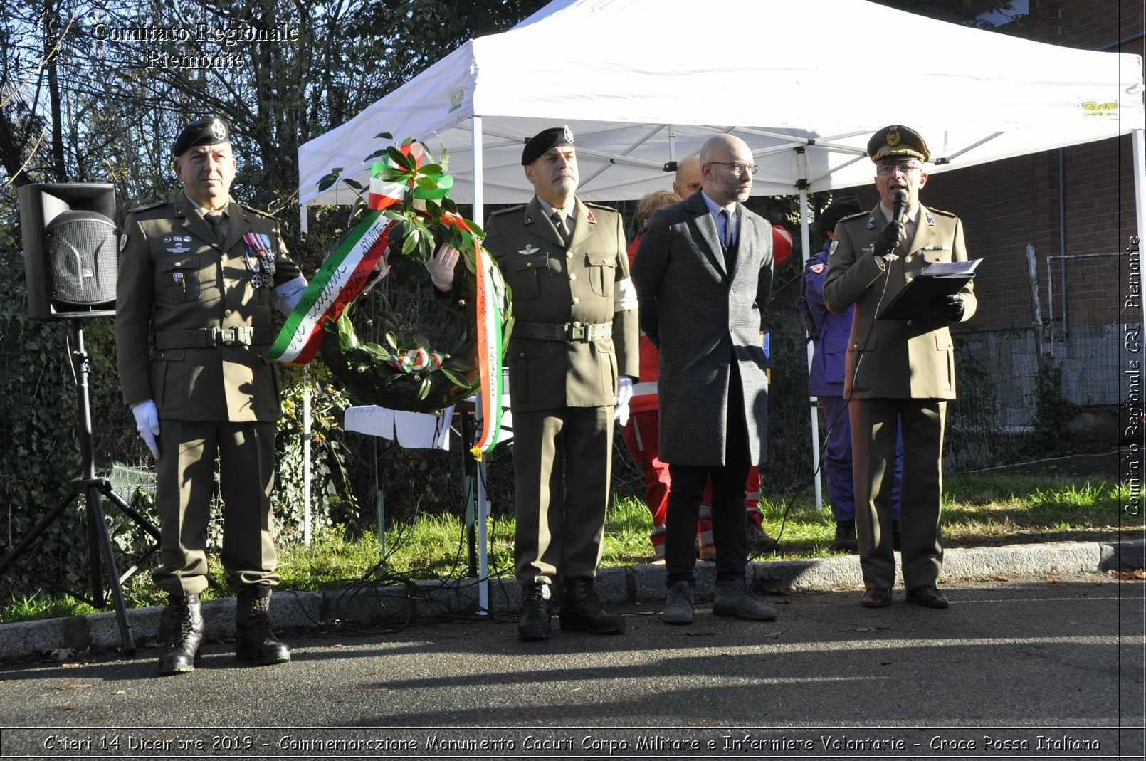 Chieri 14 Dicembre 2019 - Commemorazione Monumento Caduti Corpo Militare e Infermiere Volontarie - Croce Rossa Italiana