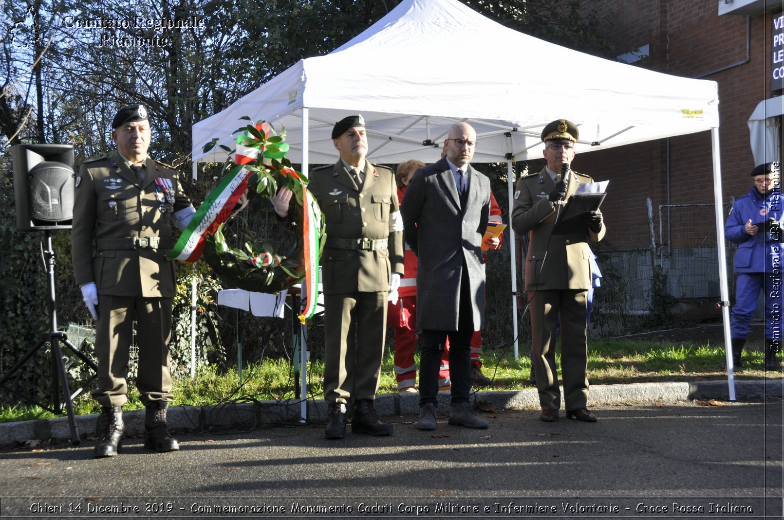 Chieri 14 Dicembre 2019 - Commemorazione Monumento Caduti Corpo Militare e Infermiere Volontarie - Croce Rossa Italiana