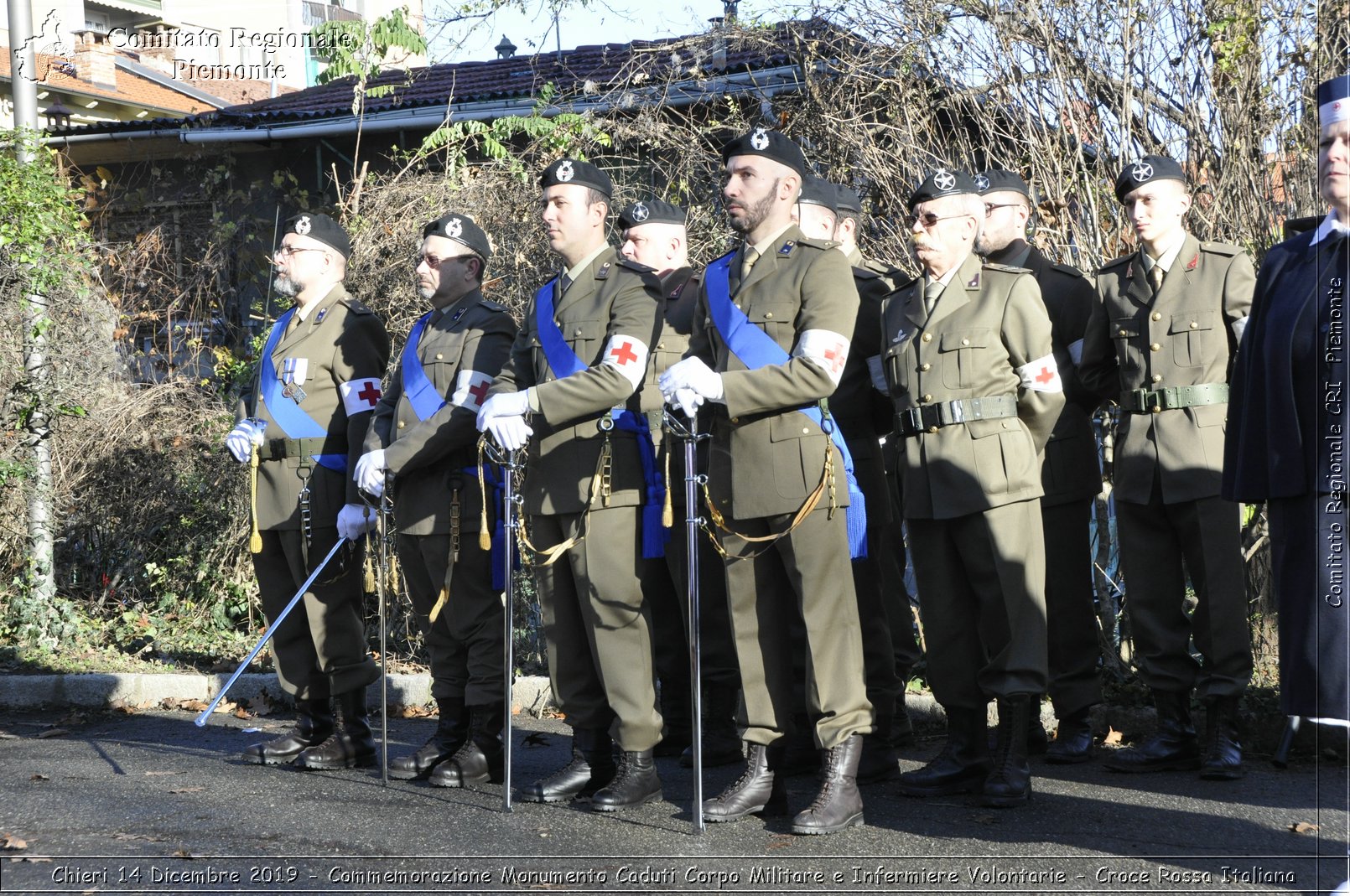 Chieri 14 Dicembre 2019 - Commemorazione Monumento Caduti Corpo Militare e Infermiere Volontarie - Croce Rossa Italiana