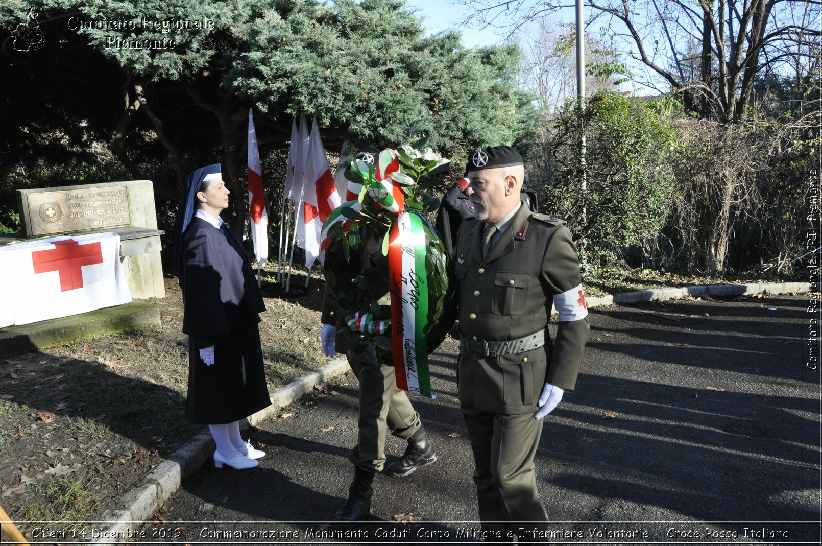 Chieri 14 Dicembre 2019 - Commemorazione Monumento Caduti Corpo Militare e Infermiere Volontarie - Croce Rossa Italiana