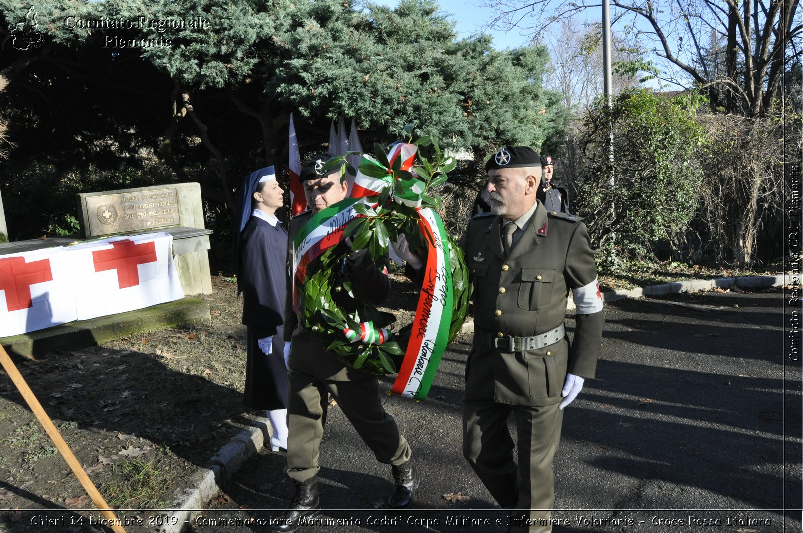 Chieri 14 Dicembre 2019 - Commemorazione Monumento Caduti Corpo Militare e Infermiere Volontarie - Croce Rossa Italiana