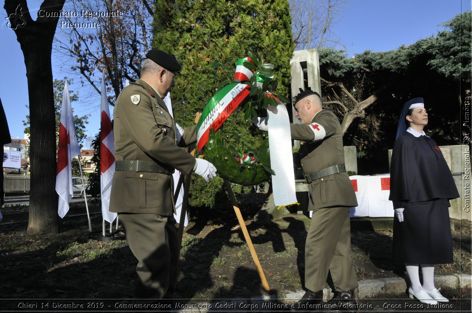 Chieri 14 Dicembre 2019 - Commemorazione Monumento Caduti Corpo Militare e Infermiere Volontarie - Croce Rossa Italiana