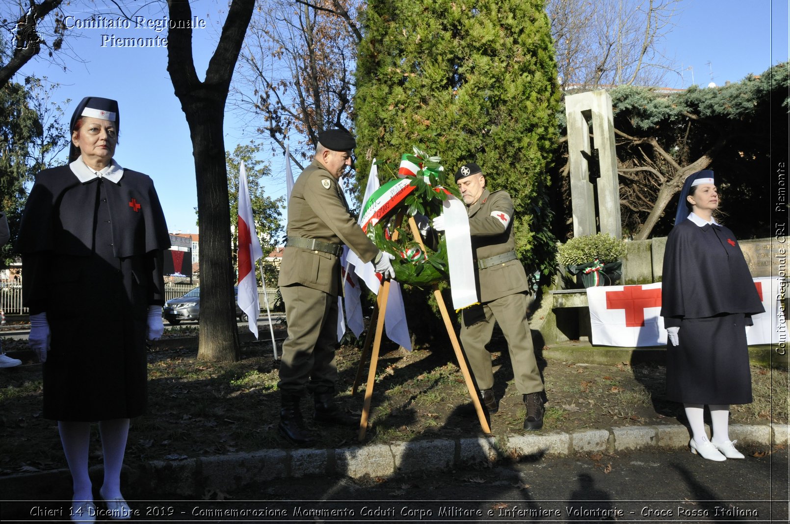 Chieri 14 Dicembre 2019 - Commemorazione Monumento Caduti Corpo Militare e Infermiere Volontarie - Croce Rossa Italiana