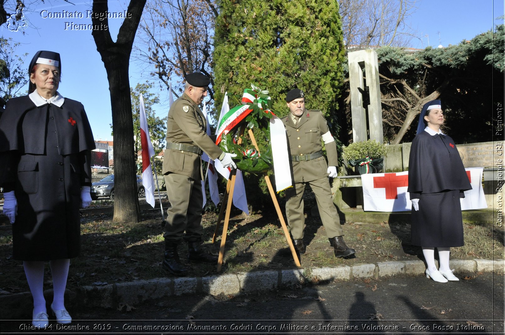 Chieri 14 Dicembre 2019 - Commemorazione Monumento Caduti Corpo Militare e Infermiere Volontarie - Croce Rossa Italiana