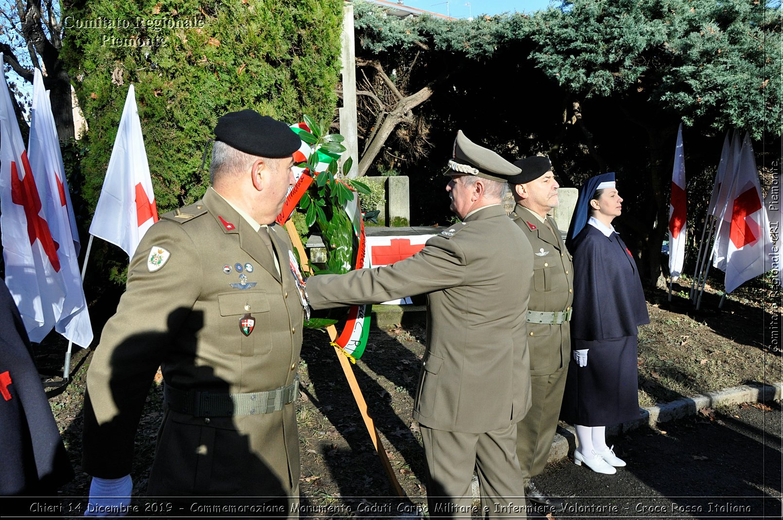 Chieri 14 Dicembre 2019 - Commemorazione Monumento Caduti Corpo Militare e Infermiere Volontarie - Croce Rossa Italiana