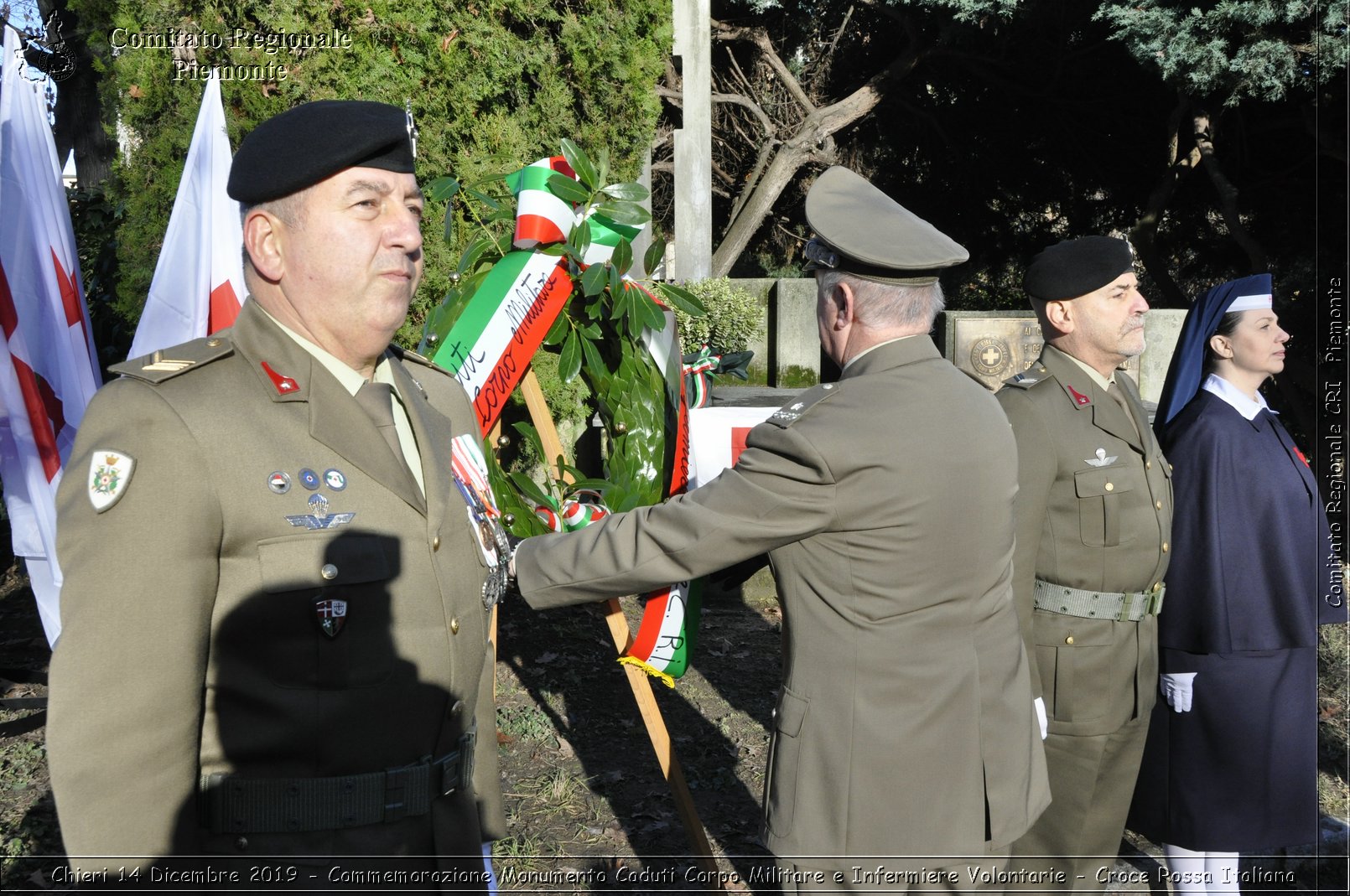 Chieri 14 Dicembre 2019 - Commemorazione Monumento Caduti Corpo Militare e Infermiere Volontarie - Croce Rossa Italiana