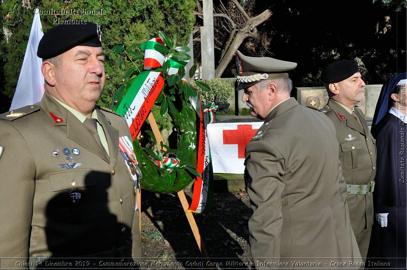 Chieri 14 Dicembre 2019 - Commemorazione Monumento Caduti Corpo Militare e Infermiere Volontarie - Croce Rossa Italiana