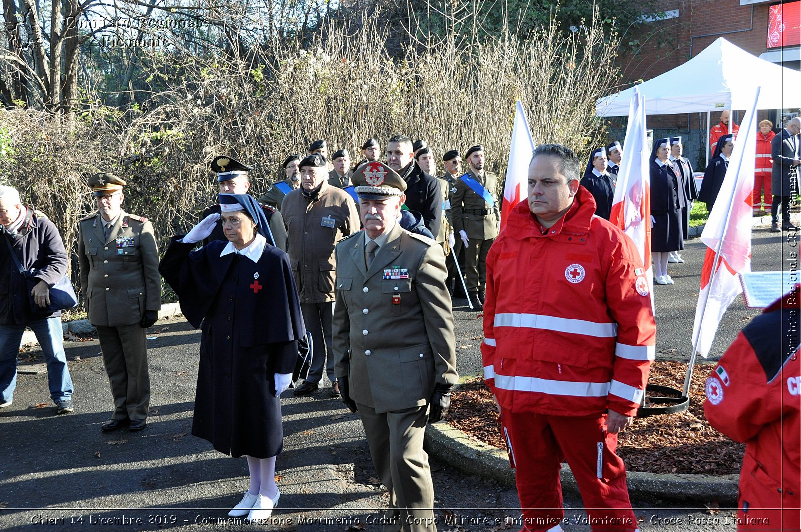 Chieri 14 Dicembre 2019 - Commemorazione Monumento Caduti Corpo Militare e Infermiere Volontarie - Croce Rossa Italiana