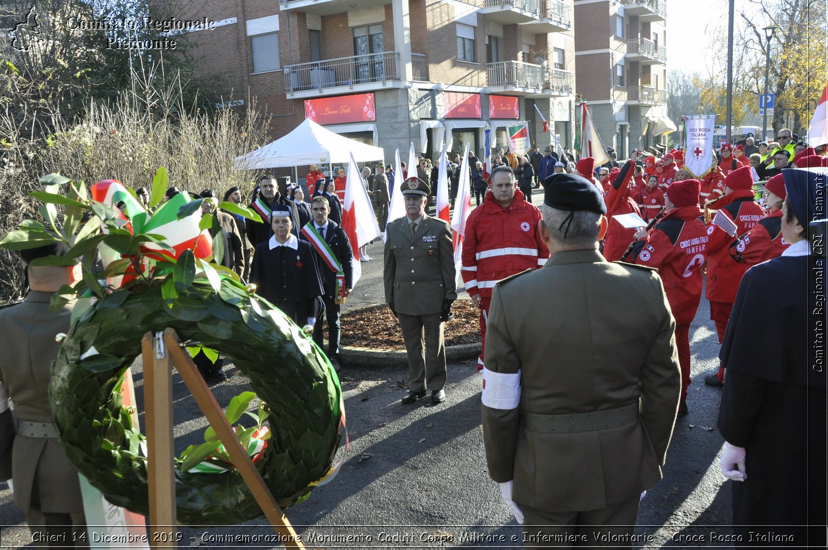 Chieri 14 Dicembre 2019 - Commemorazione Monumento Caduti Corpo Militare e Infermiere Volontarie - Croce Rossa Italiana