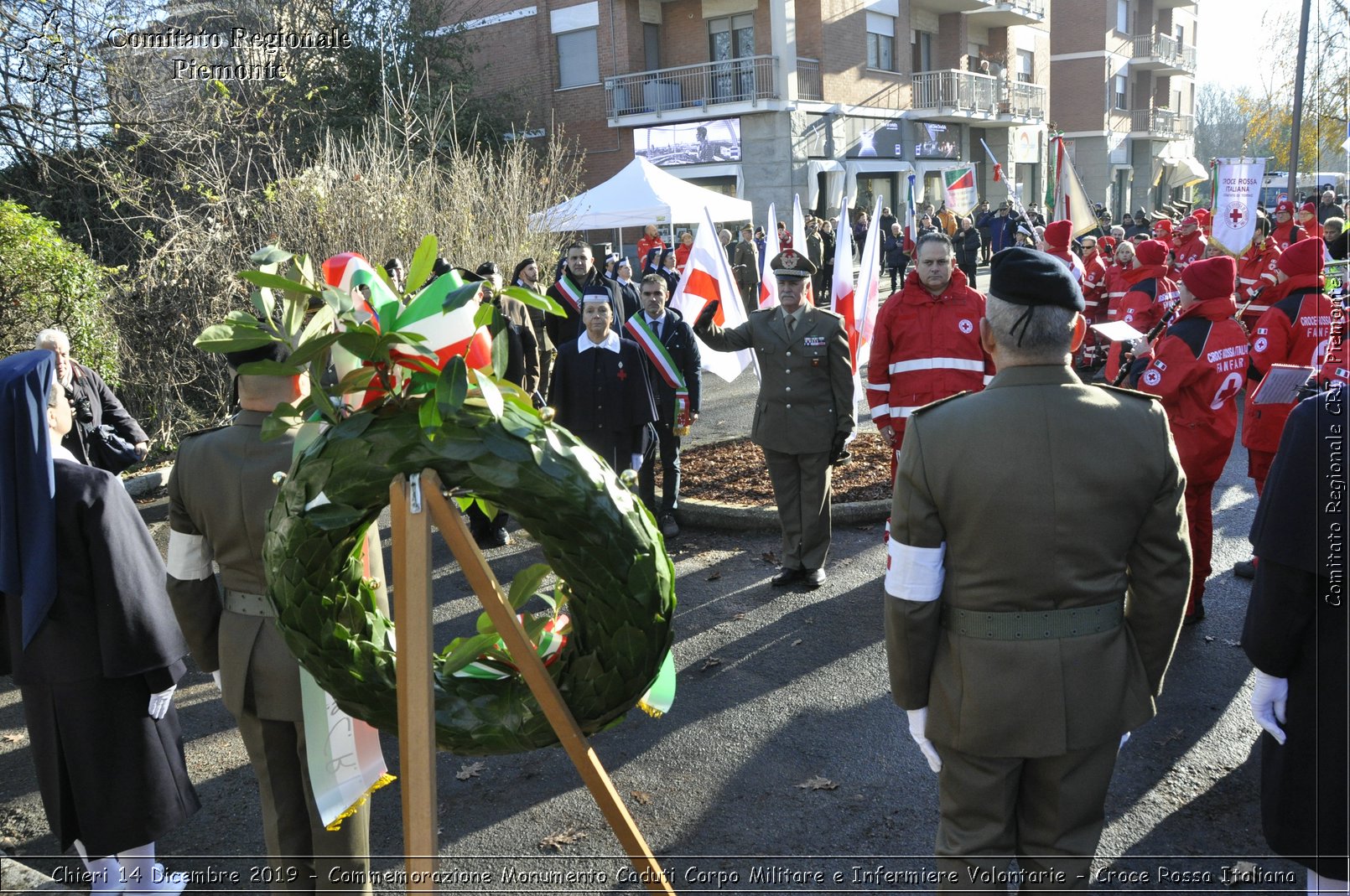 Chieri 14 Dicembre 2019 - Commemorazione Monumento Caduti Corpo Militare e Infermiere Volontarie - Croce Rossa Italiana