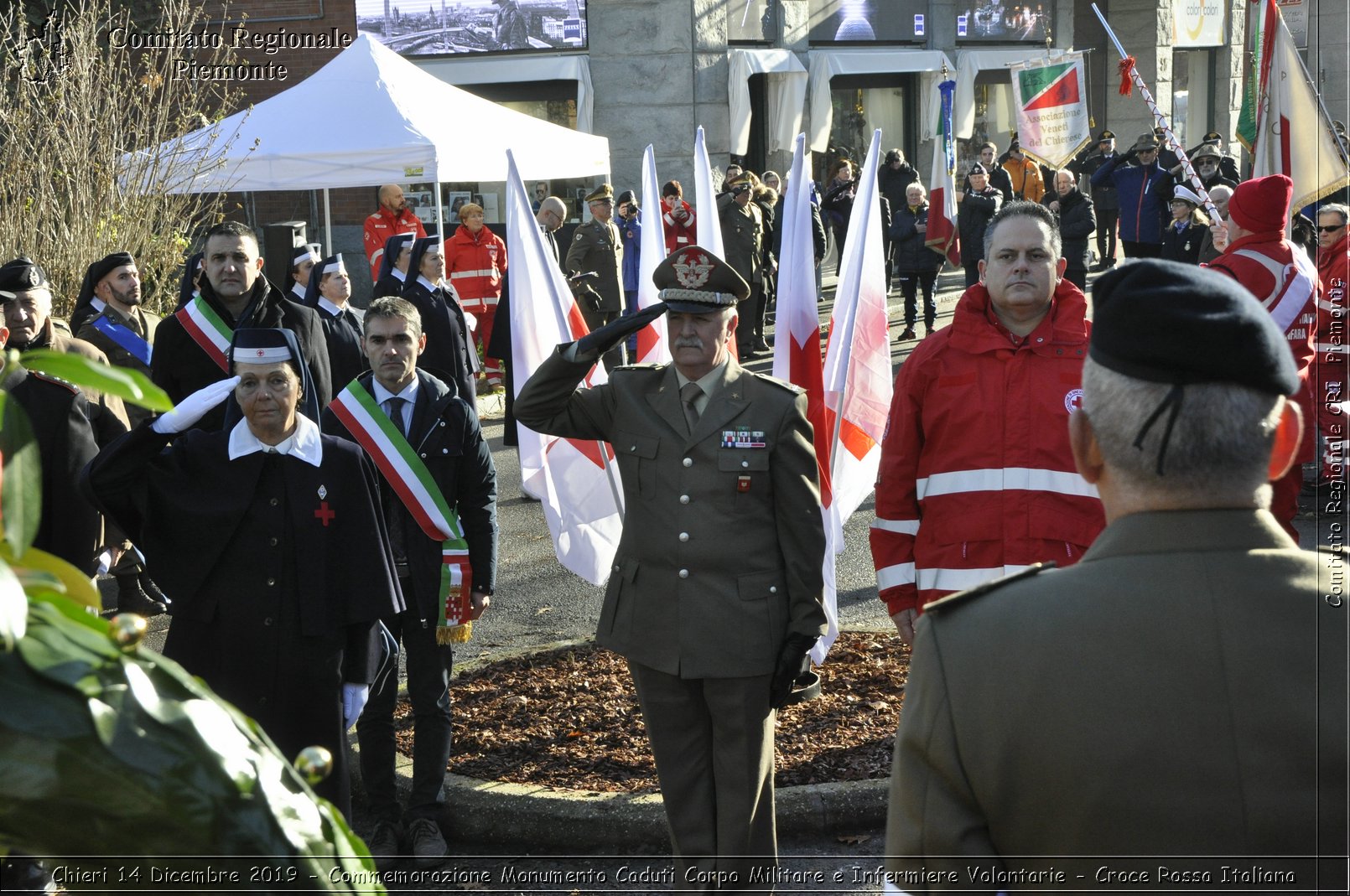 Chieri 14 Dicembre 2019 - Commemorazione Monumento Caduti Corpo Militare e Infermiere Volontarie - Croce Rossa Italiana