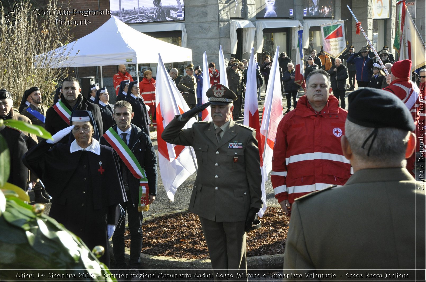 Chieri 14 Dicembre 2019 - Commemorazione Monumento Caduti Corpo Militare e Infermiere Volontarie - Croce Rossa Italiana