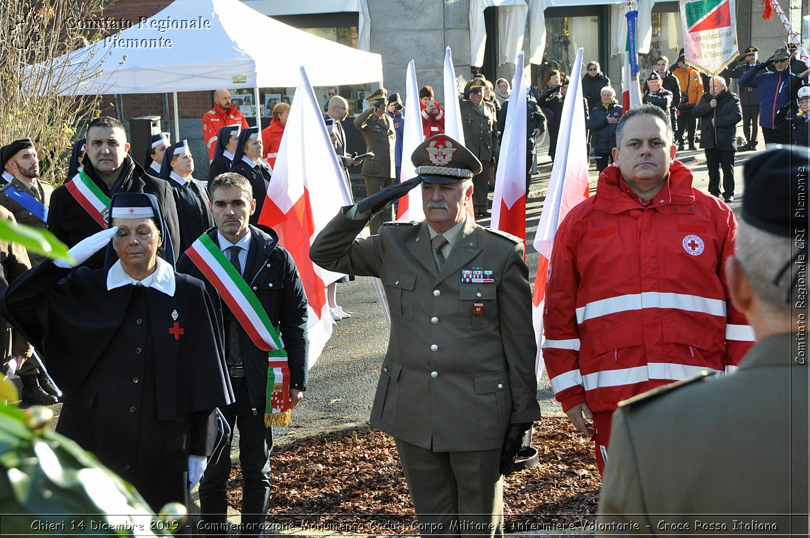 Chieri 14 Dicembre 2019 - Commemorazione Monumento Caduti Corpo Militare e Infermiere Volontarie - Croce Rossa Italiana