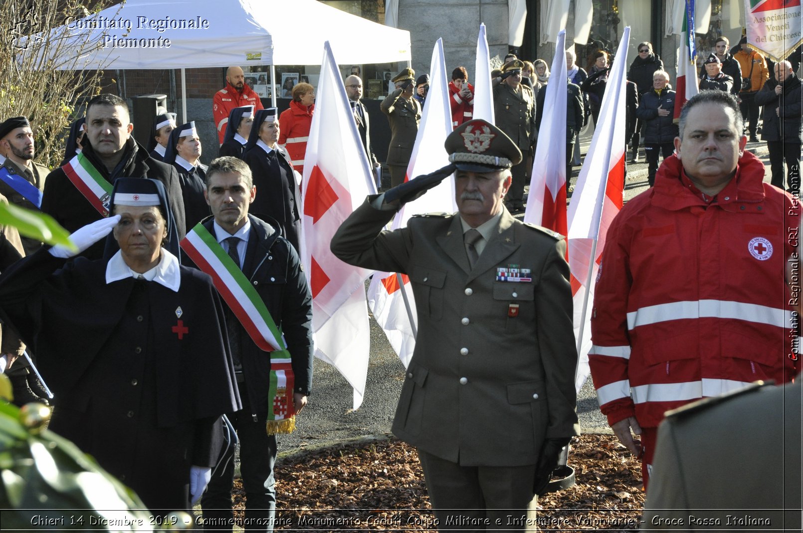 Chieri 14 Dicembre 2019 - Commemorazione Monumento Caduti Corpo Militare e Infermiere Volontarie - Croce Rossa Italiana