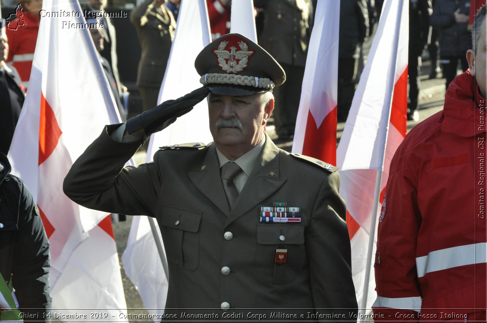 Chieri 14 Dicembre 2019 - Commemorazione Monumento Caduti Corpo Militare e Infermiere Volontarie - Croce Rossa Italiana