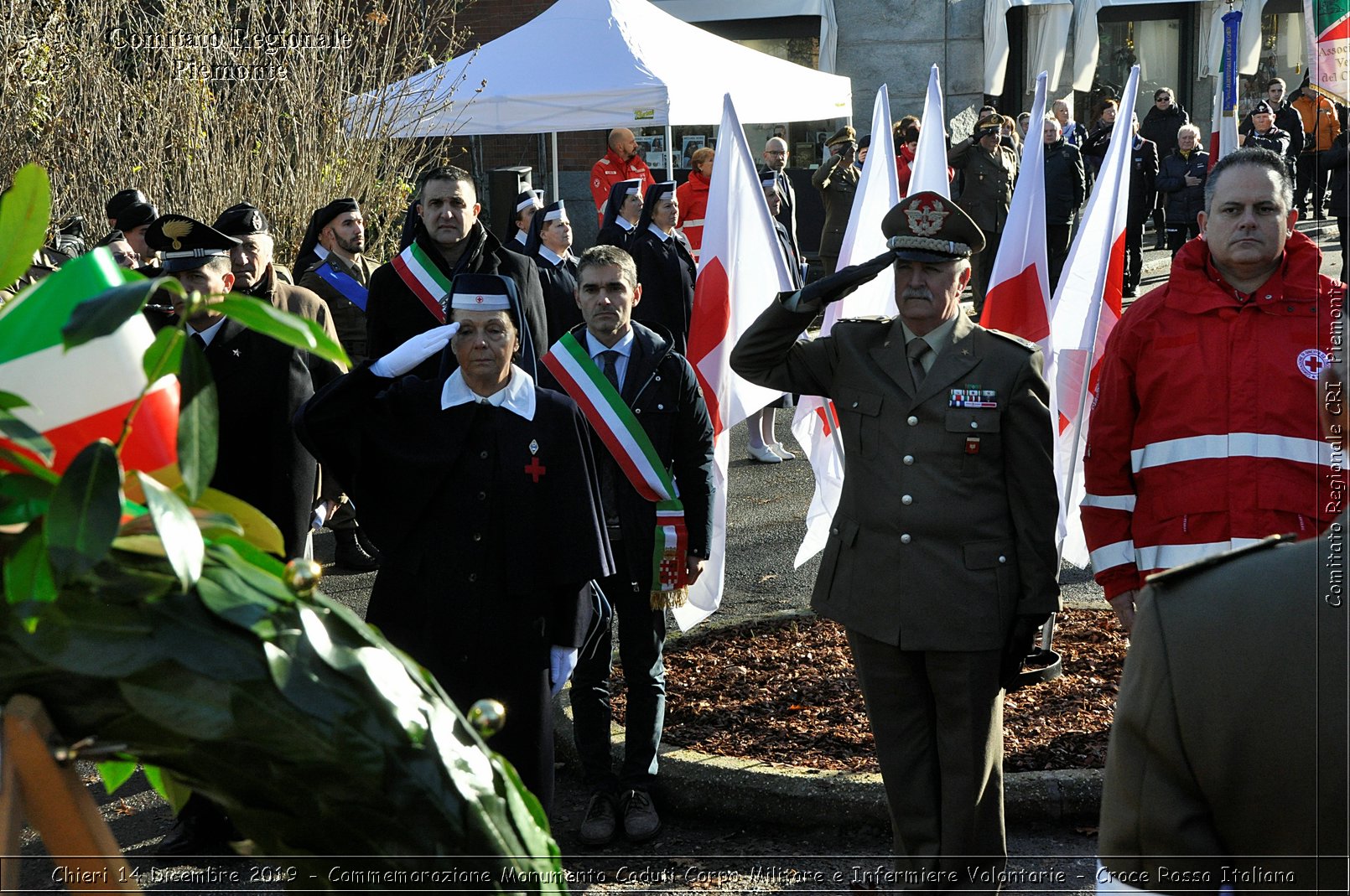 Chieri 14 Dicembre 2019 - Commemorazione Monumento Caduti Corpo Militare e Infermiere Volontarie - Croce Rossa Italiana